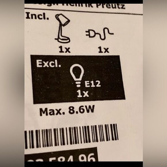 IKEA SVALLET Adjustable Home Work, Office Table, Bedside Lamp Dark Grey/White - Picture 3 of 6